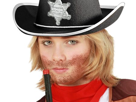 Schwarzer Sheriff Cowboy Hut für Kinder Online now