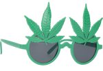 Witzige Glitzer Cannabis Brille Cheap