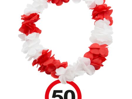 50er Schild Blumenkette Online