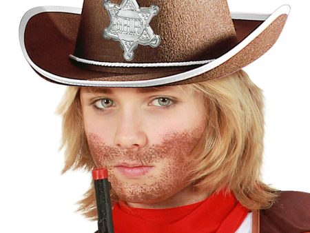 Brauner Sheriff Cowboy Hut für Kinder Online Sale