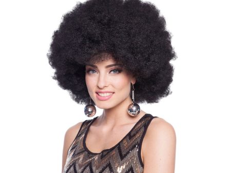 Mega Afro Perücke in Schwarz Supply