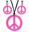 Hippie Peace Schmuckset pink Discount