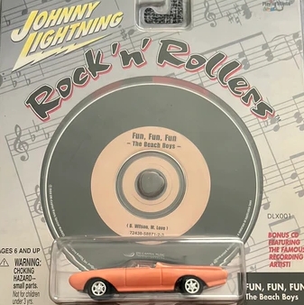 ROCK  N  ROLLERS: BEACH BOYS: FUN, FUN FUN-CAR (W CD) - JOHNNY LIGHTNING-2000 Hot on Sale